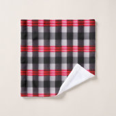 Plaid Populaire Abstrait Rouge Noir Plaid Collecti (Gant de toilette)