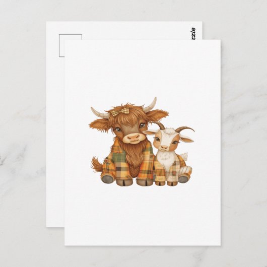 Plaid & Precious Pals Briefkaart (Voorkant / Achterkant)