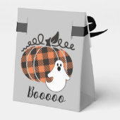 Plaid Pumpkin en Ghost Favor Box Bedankdoosjes (Achterkant)