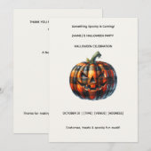 Plaid Pumpkin Halloween Party Invitation (Devant / Derrière)