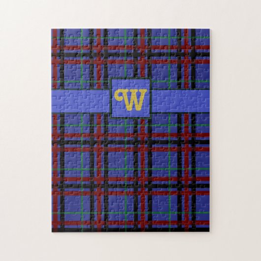 Plaid Puzzle aux Tons de Bijoux (Vertical)