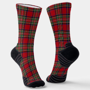Plaid Rood Groen geruit Clan Stewart Tartan Sokken