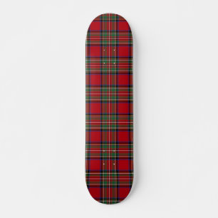 Plaid Rood Groen Rustiek Classic Stewart Tartan Skateboard