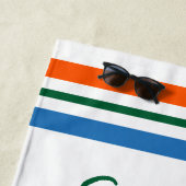 Plaid Rood Groen Rustiek Helder Gepersonaliseerd T Strandlaken (In situ)