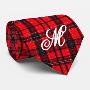 Plaid Rood Traditioneel Tartan Populair Collectie Stropdas