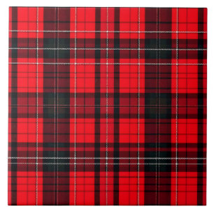Plaid Rood Traditioneel Tartan Populair Collectie Tegeltje