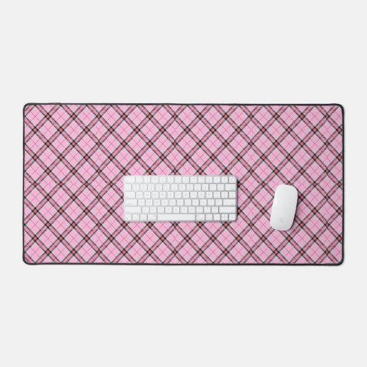 Plaid rose et noir (Clavier et souris)