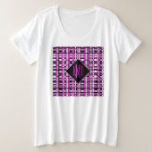 Plaid rose monogramme (Design devant)