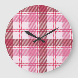 Plaid roze pastel: naadloos vierkant raster grote klok