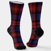 Plaid Rustic Checkered Pattern Tartan Sokken (Gebogen)
