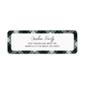 Plaid Rustic Clan Gordon Tartan Retouradres Etiket (Voorkant)