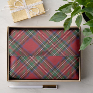 Plaid Rustic Classic Red Green Stewart Tartan Tissuepapier
