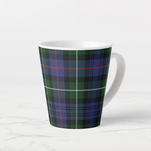 Plaid Rustic MacKenzie Green Black Tartan Latte Mok (Rechterhoek)
