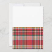 Plaid Rustic Modern Bruiloftsscript Kaart (Achterkant)