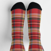 Plaid Rustic Modern Groomsmen Matching Red Sokken (Top)