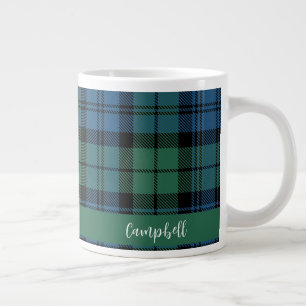 Plaid Rustic Schrift Groen Campbell Tartan Op Maat Extra Grote Beker