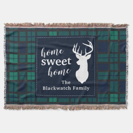 Plaid Rustic Tartan Clan Blackwatch Tartan Deken (Voorkant)