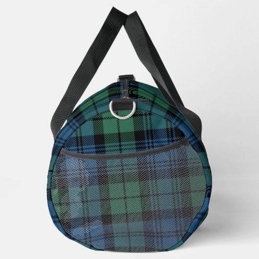 Plaid Rustiek Campbell Groen Blauw Monogram Tartan Plunjezak (Rechts)
