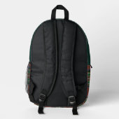 Plaid Rustiek Rood en Groen Stewart Tartan Bedrukte Rugzak (Achterkant)