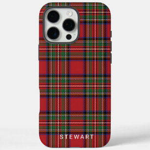 Plaid Rustiek Rood en Groen Stewart Tartan iPhone 16 Pro Max Hoesje