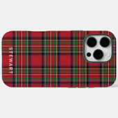 Plaid Rustiek Rood en Groen Stewart Tartan Case-Mate iPhone Case (Achterkant (horizontaal))