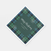 Plaid Script Groen Blauw Campbell Tartan Paper Servet (Hoek)