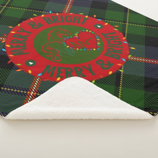Plaid Sherpa Blanket Merry & Bright (3/4)