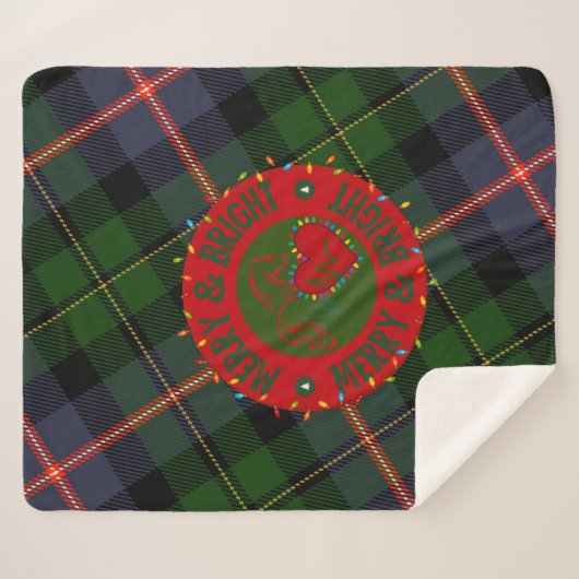 Plaid Sherpa Blanket Merry & Bright Sherpa Deken (Voorkant (horizontaal))