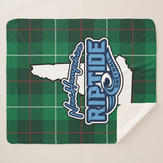 Plaid Sherpa Blanket (vert) (Devant (Horizontal))