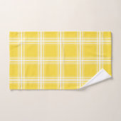 Plaid simple en citron jaune et blanc (Serviette à main)