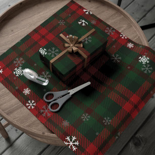 Plaid Sneeuwvlokken Patroon Kerst Feestdagen Cadeaupapier