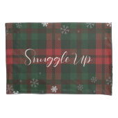 Plaid Sneeuwvlokken Patroon Kerst Vakantie Rustiek Kussensloop (Voorkant-Links)