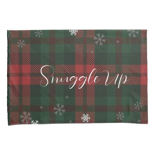 Plaid Sneeuwvlokken Patroon Kerst Vakantie Rustiek Kussensloop (Voorkant-Rechts)