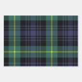 Plaid Stylish Navy Christmas Inpakpapier Vel (Voorkant 2)