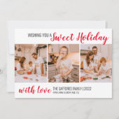 Plaid Sweet Holiday Carte photo de Noël (Devant)