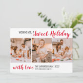 Plaid Sweet Holiday Carte photo de Noël (Debout devant)