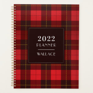 Plaid Tartan 2022 Clan Wallace À damiers rouge