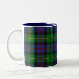 Plaid Tartan blauw en groen Tweekleurige Koffiemok