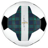 Plaid Tartan Classique Monogramme Nom Script (Tourné)