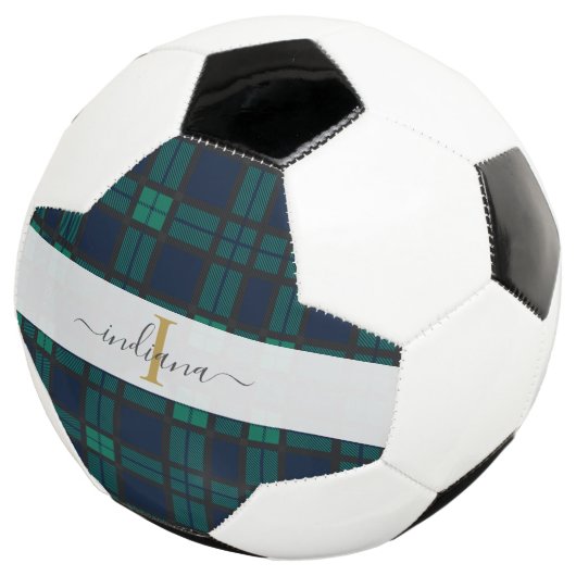 Plaid Tartan Classique Monogramme Nom Script (3/4)