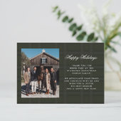 Plaid Tartan Equestrian Barn Ranch Business Bedankkaart (Staand voorkant)