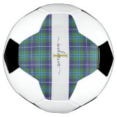 Plaid Tartan Monogramme Classique Nom Script (Tourné)