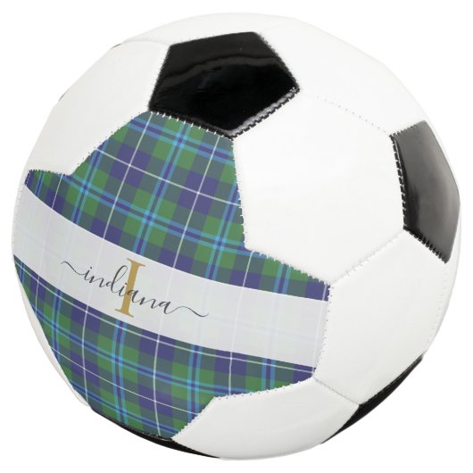 Plaid Tartan Monogramme Classique Nom Script (3/4)