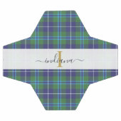 Plaid Tartan Monogramme Classique Nom Script (Plat)
