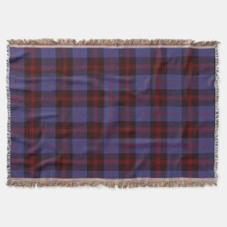  plaid tartan navy blue red  deken