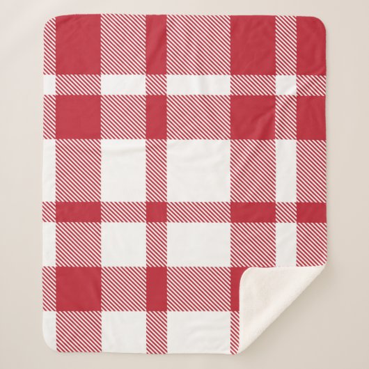 Plaid Tartan Seamless Pattern. Sherpa Deken (Voorkant)
