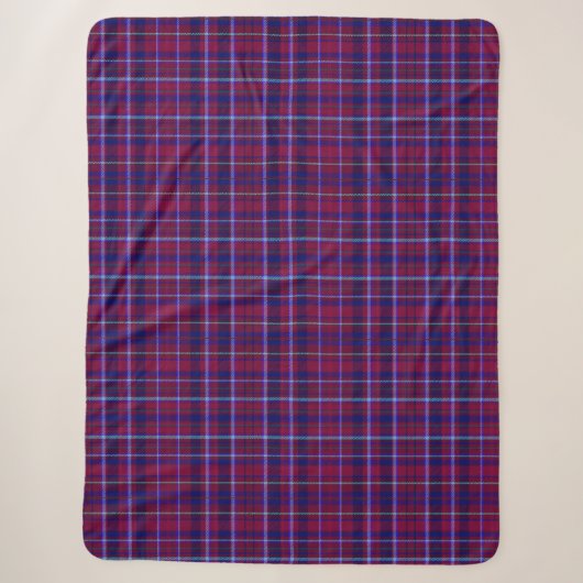 Plaid Tarten Maroon et bleu (Devant)