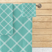 Plaid Turquoise et blanc classique