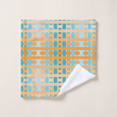 Plaid Turquoise orange (Gant de toilette)