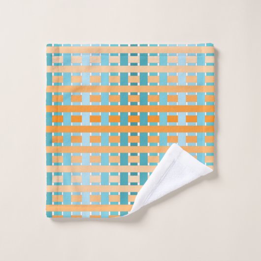 Plaid Turquoise orange (Gant de toilette)